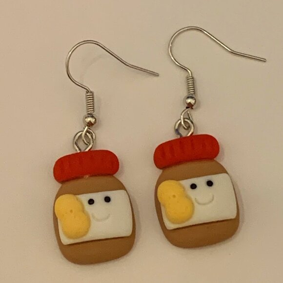Peanut Butter Earring, Funny Food Earrings, Gift Idea, Silly Earring, Novelty - Picture 4 of 4